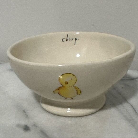 Charming Cream Bowl with Chick Design Rae Dunn chirp VTG - Picture 2 of 12